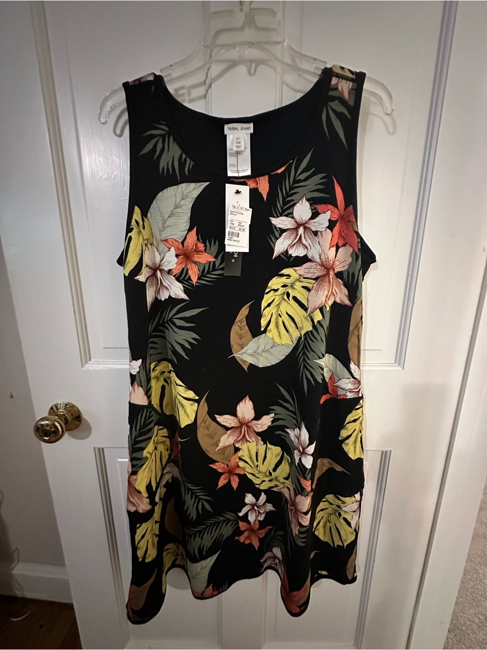 Tribal reversible floral print dress for summer to fall